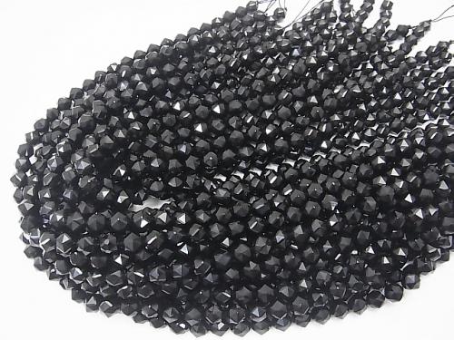 High quality! 1strand $8.79! Onyx AAA Star Faceted Round 8mm 1strand (aprx.15inch / 37cm)