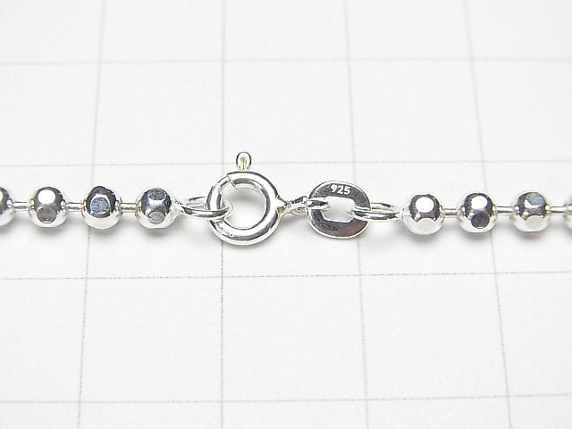 Silver925 Cut Ball Chain 3mm Pure Silver Finish [45cm][50cm] Necklace 1pc