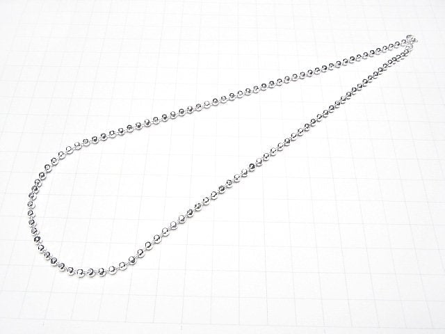 Silver925 Cut Ball Chain 3mm Pure Silver Finish [45cm][50cm] Necklace 1pc