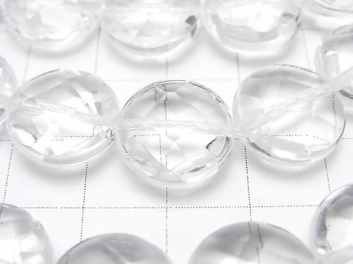 Crystal AAA Faceted Coin 12x12x6mm 1/4 or 1strand (aprx.14inch / 35cm)