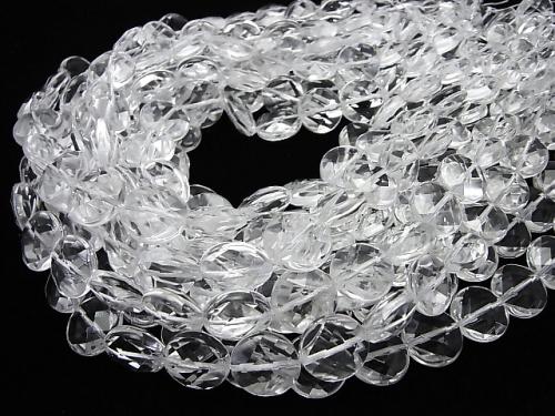 Crystal AAA Faceted Coin 12x12x6mm 1/4 or 1strand (aprx.14inch / 35cm)