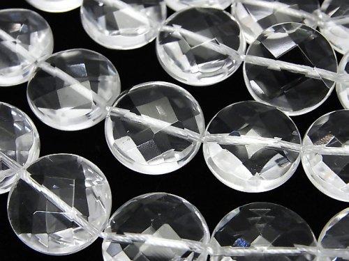 Crystal AAA Faceted Coin 16x16x8mm 1/4 or 1strand (aprx.13inch / 33cm)