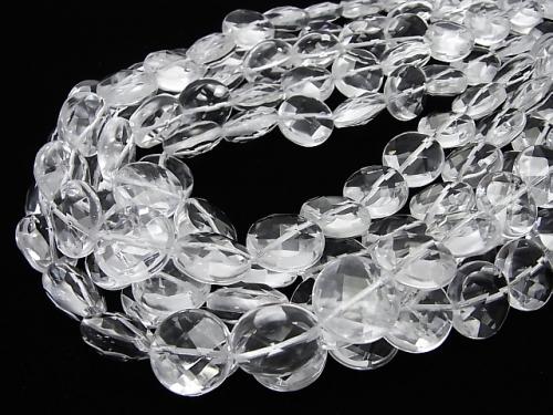 [Video] Crystal AAA Faceted Coin 16x16x8mm 1/4 or 1strand beads (aprx.13inch / 33cm)