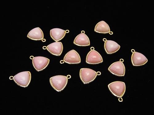 1pc $6.79! Queen Conch Shell AAA Triangle Charm 10x10mm 18KGP