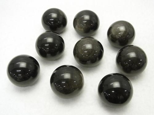 1pc $9.79! Golden Sheen Obsidian AAA Sphere, Round 40mm 1pc