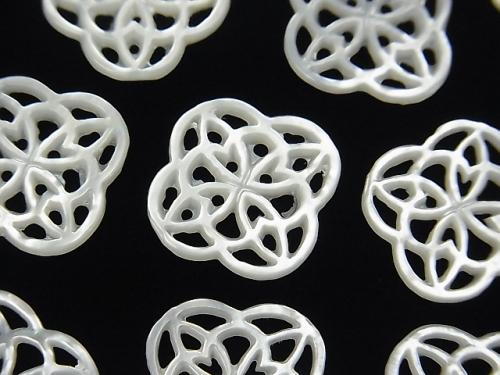 1pc $4.79! High Quality White Shell Watermark Flower 18x18x1mm 1pc