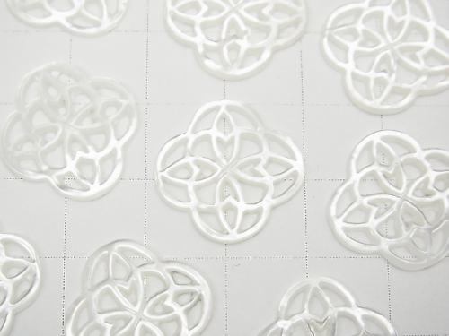 1pc $4.79! High Quality White Shell Watermark Flower 18x18x1mm 1pc
