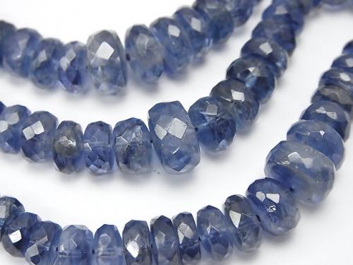1strand $117.99! High Quality Kyanite AAA- Faceted Button Roundel  1strand (aprx.15inch/38cm)