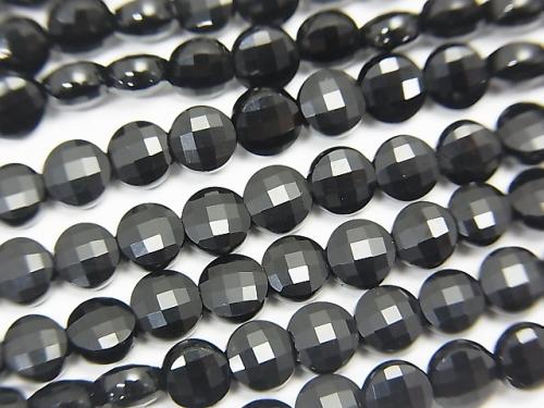 High Quality!  1strand $6.79! Onyx AAA Faceted Coin 4x4x2mm 1strand (aprx.15inch/38cm)