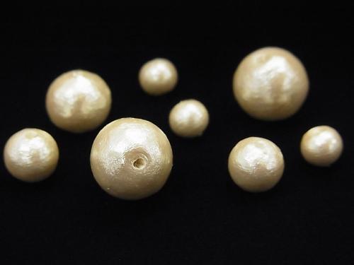 Made in Japan! Cotton Pearl Beads Champagne Round 7mm 20pcs $3.89