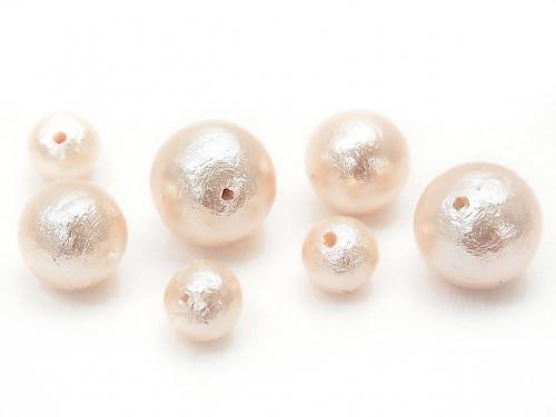 Made in Japan! Cotton Pearl Beads Pink Round 6mm 20pcs $3.89