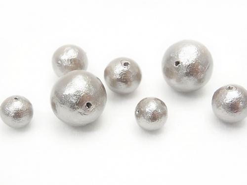 Made in Japan! Cotton Pearl Beads Gray Round 12mm 10pcs $3.79