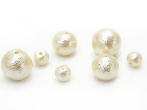 Made in Japan! Cotton Pearl Beads Light Beige Round 10mm 10pcs $2.99
