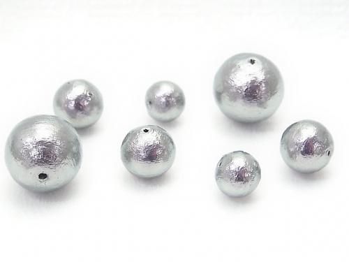 Made in Japan! Cotton Pearl Beads Rich Gray Round 6mm 20pcs $4.39