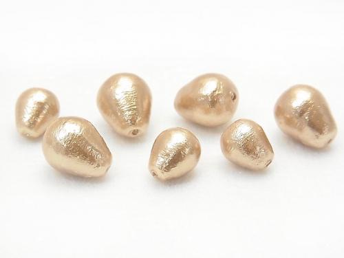 Made in Japan! Cotton Pearl Beads Beige Drop 10x8mm 10pcs $2.79