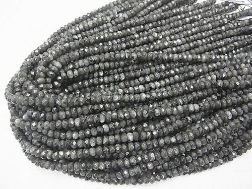 1strand $5.79! Larvikite  Faceted Button Roundel 6x6x4mm 1strand (aprx.15inch/37cm)