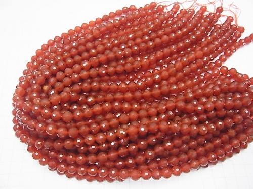 High quality! 1strand $8.79! Red Agate AAA 128Faceted Round 8mm 1strand (aprx.15inch / 37cm)