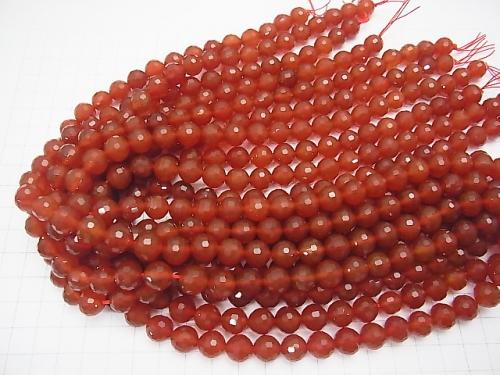 High quality! 1strand $9.79! Red Agate AAA 128Faceted Round 10mm 1strand (aprx.15inch / 37cm)