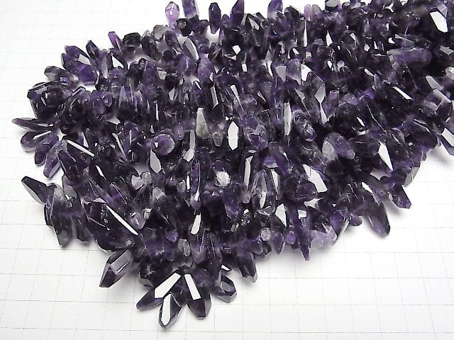 [Video]Amethyst AA++ Faceted Nugget Top Side Drilled Hole half or 1strand beads (aprx.15inch/36cm)