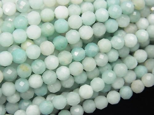 High Quality!  1strand $6.79! Amazonite AA++ Faceted Round 4mm  1strand (aprx.15inch/38cm)