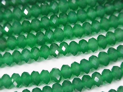 High Quality! 1strand $9.79! Green Onyx AAA Faceted Button Roundel 6x6x4mm 1strand (aprx.15inch / 37cm)