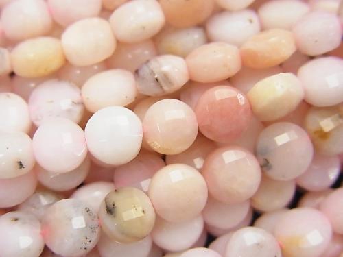 High Quality! 1strand $9.79! Pink Opal AA + Faceted Coin 6x6x4mm 1strand (aprx.15inch / 38cm)