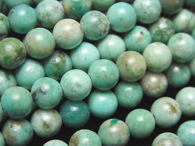 [Video] Peru Chrysocolla AA+ Round 6mm 1strand beads (aprx.15inch/36cm)