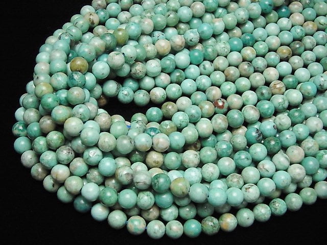 [Video] Peru Chrysocolla AA+ Round 6mm 1strand beads (aprx.15inch/36cm)