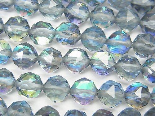 [Video] High Quality! Blue Luna Flash Star Faceted Round 8mm 1strand beads (aprx.15inch / 37cm)