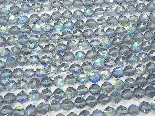 [Video] High Quality! Blue Luna Flash Star Faceted Round 8mm 1strand beads (aprx.15inch / 37cm)
