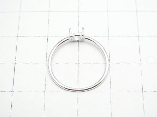 [Video]Silver925 Ring Frame (Prong Setting) Round 5mm Rhodium Plated 1pc
