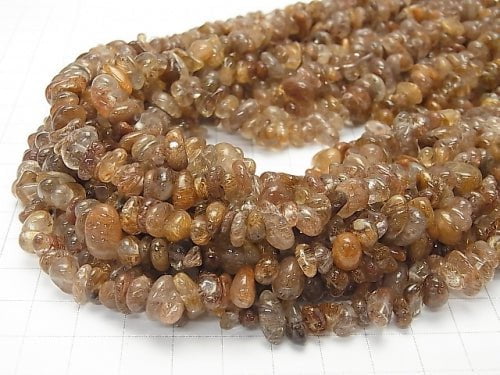 Copper Rutilated Quartz AAA Chips (Small Nugget ) 1strand beads (aprx.15inch/37cm)