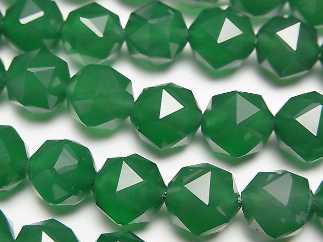 [Video] High Quality! 1strand $11.79! Green Onyx AAA Star Faceted Round 10mm 1strand beads (aprx.15inch / 37cm)