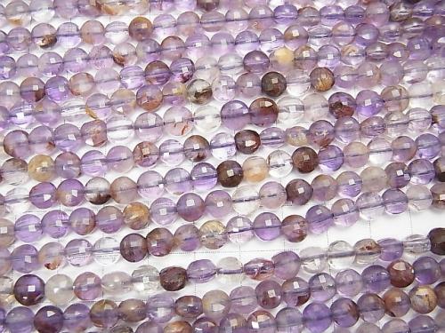 High quality! 1strand $12.99! Garden Amethyst AA ++ Faceted Coin 6x6x3mm 1strand (aprx.15inch / 37cm)