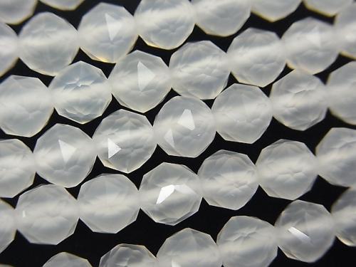 High Quality! 1strand $7.79! White Chalcedony AAA Star Faceted Round 6mm 1strand (aprx.15inch / 37cm)