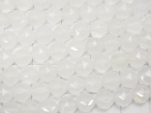 High Quality! 1strand $7.79! White Chalcedony AAA Star Faceted Round 6mm 1strand (aprx.15inch / 37cm)