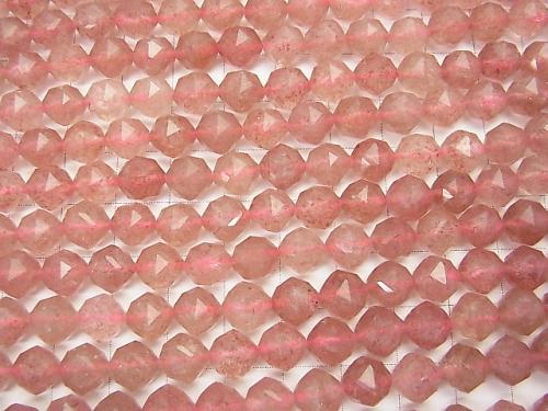 High Quality! Pink Epidot AAA Star Faceted Round 8mm half or 1strand (aprx.15inch / 37cm)