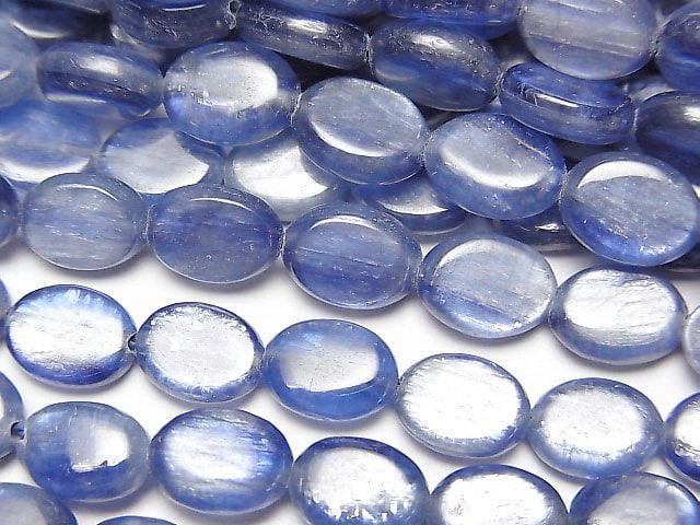 [Video] Kyanite AA+ Oval 8x6x3mm half or 1strand beads (aprx.15inch/37cm)