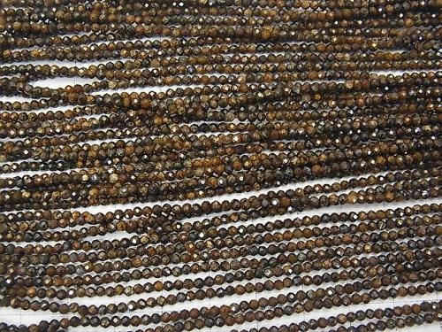High Quality!  Bronzite  Faceted Round 2mm  1strand beads (aprx.15inch/37cm)