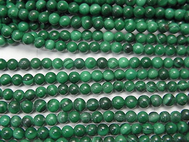 [Video] Malachite AA++ Round 3mm 1strand beads (aprx.15inch/37cm)