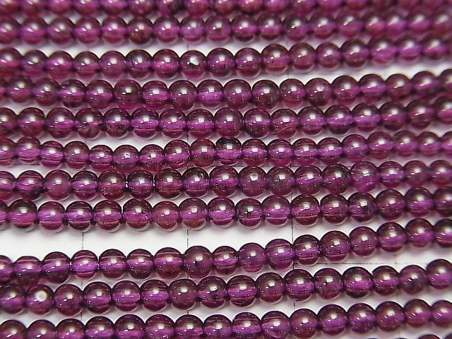 [Video]India Garnet AAA Round 3mm 1strand beads (aprx.15inch/37cm)