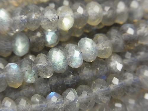 High Quality! Labradorite AAA- Faceted Button Roundel 6x6x4mm half or 1strand beads (aprx.15inch/38cm)