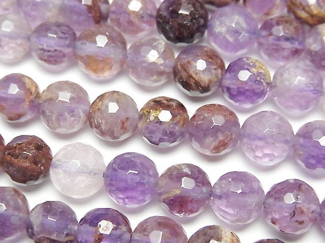 [Video] Garden Amethyst AAA- 128Faceted Round 8mm half or 1strand beads (aprx.15inch/37cm)