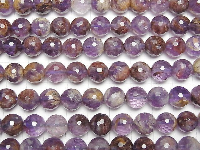 [Video] Garden Amethyst AAA- 128Faceted Round 10mm half or 1strand beads (aprx.15inch/37cm)
