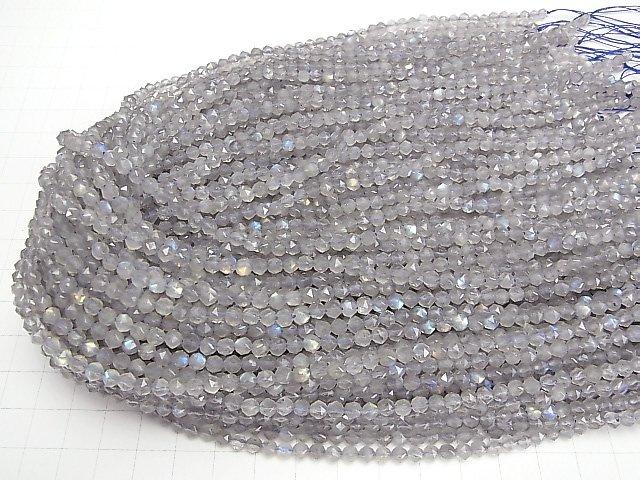[Video] High Quality! Labradorite AA++ Star Faceted Round 4mm 1strand beads (aprx.15inch / 37cm)