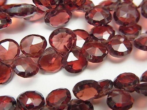 [Video] High Quality Mozambique Garnet AAA- Chestnut Faceted Briolette half or 1strand beads (aprx.6inch / 16cm)