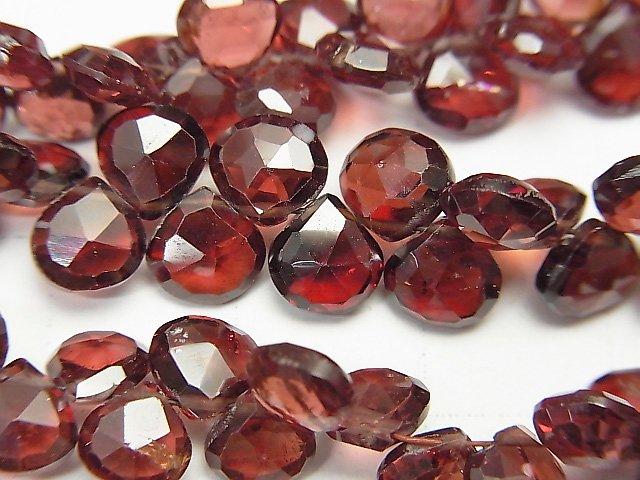 [Video] High Quality Mozambique Garnet AAA- Chestnut Faceted Briolette half or 1strand beads (aprx.6inch / 16cm)