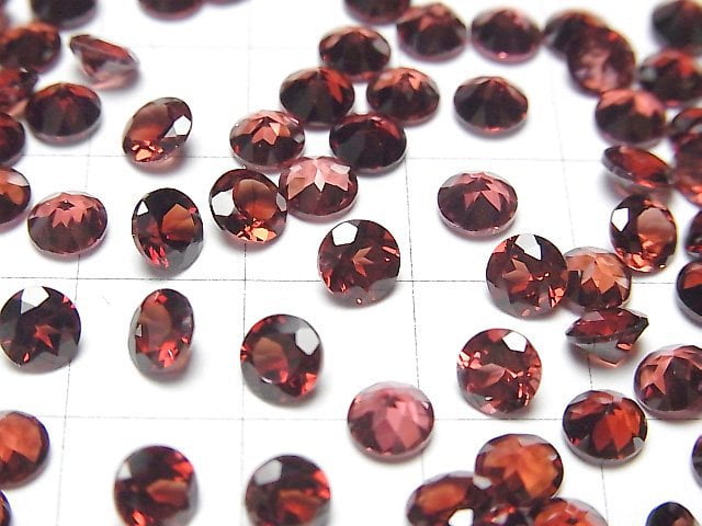 [Video] High Quality Mozambique Garnet AAA Loose stone Round Faceted 5x5x3mm 5pcs