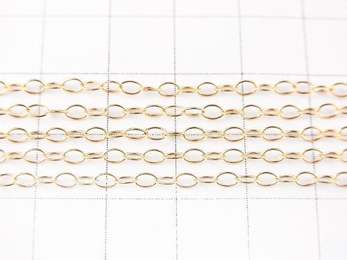 14KGF Oval Chain 3x2mm 10cm $3.79!
