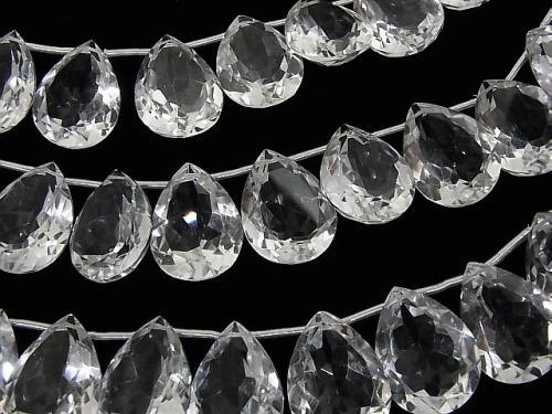High Quality Crystal AAA Pear shape Faceted 20x15x8mm half or 1strand (8pcs)